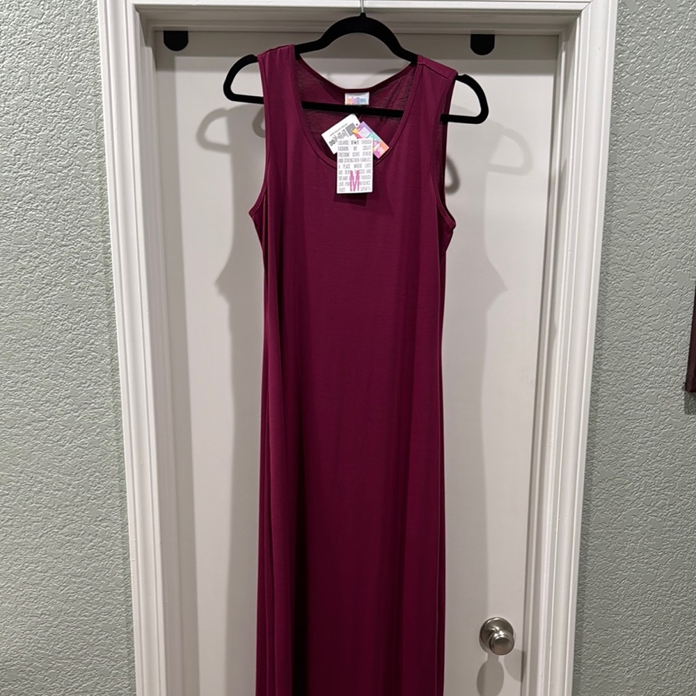 LuLaRoe Sheath Maxi Dress Sleeveless Scoop Neck